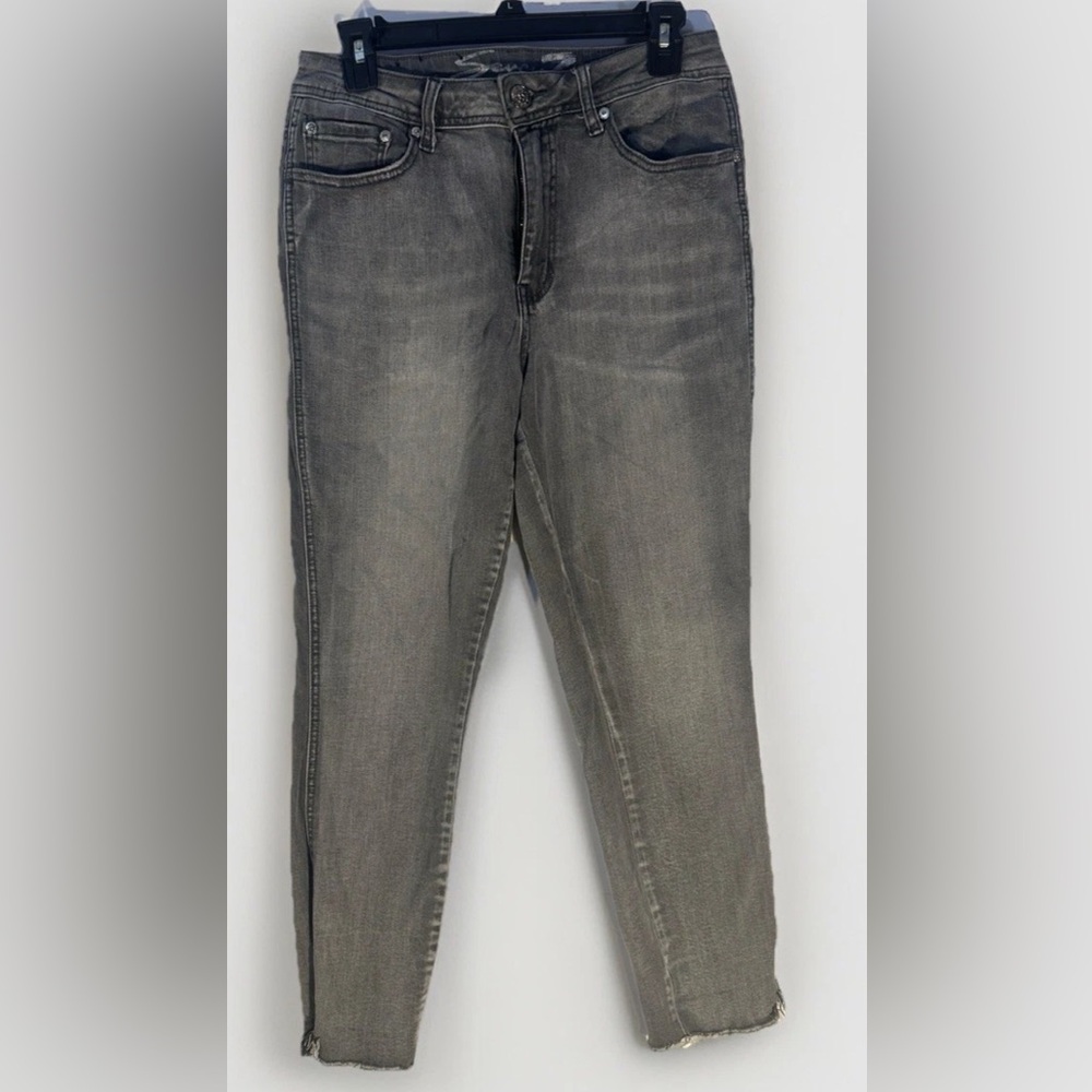 Seven7 jeans 10 Women’s High Rise Ankle Skinny Hamilton Gray Distressed Denim